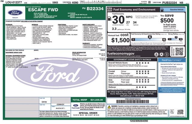 2023 Ford Escape Active