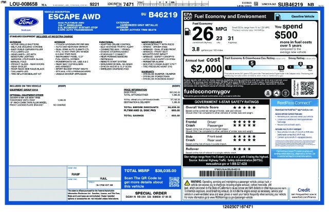 2025 Ford Escape Platinum