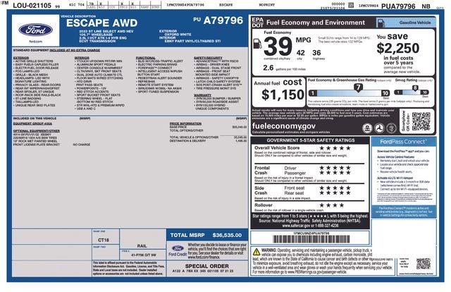 2023 Ford Escape Hybrid ST-Line Select