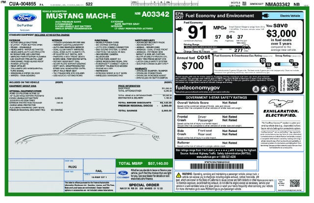 2022 Ford Mustang Mach-E Premium