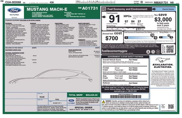 2022 Ford Mustang Mach-E Premium