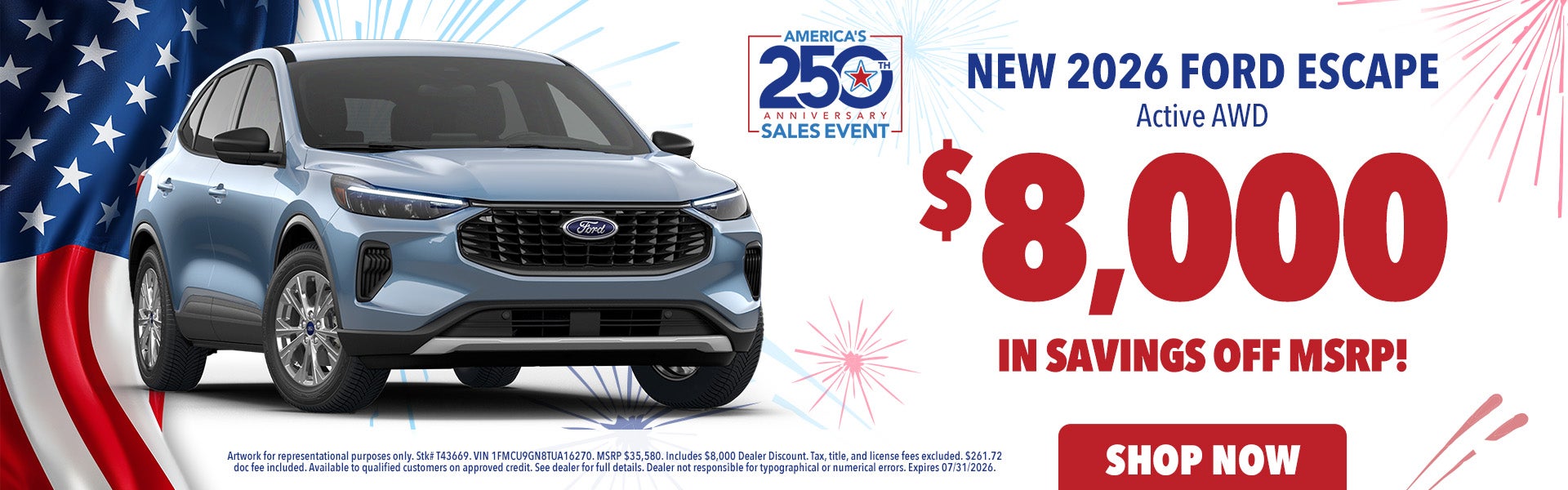 $8,000 Off 2026 Ford Escape